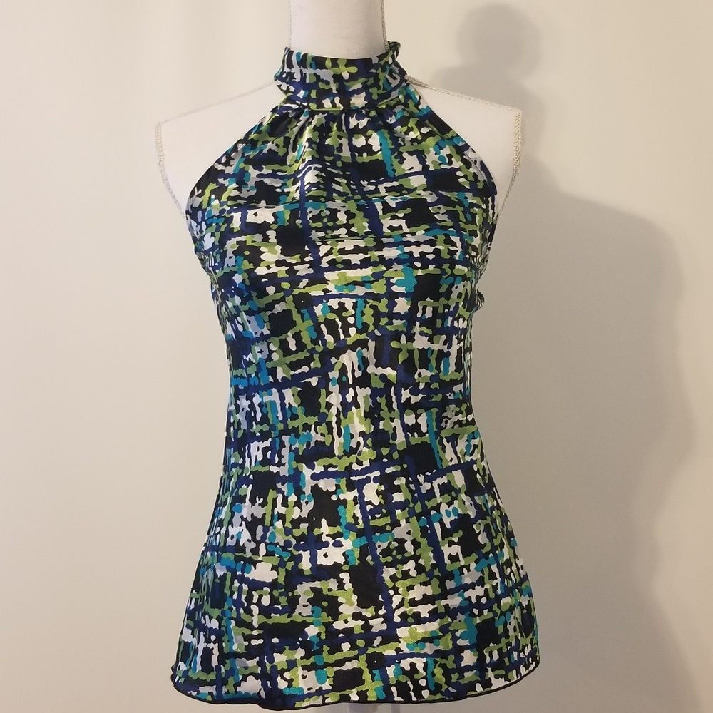 Multicolored halter top